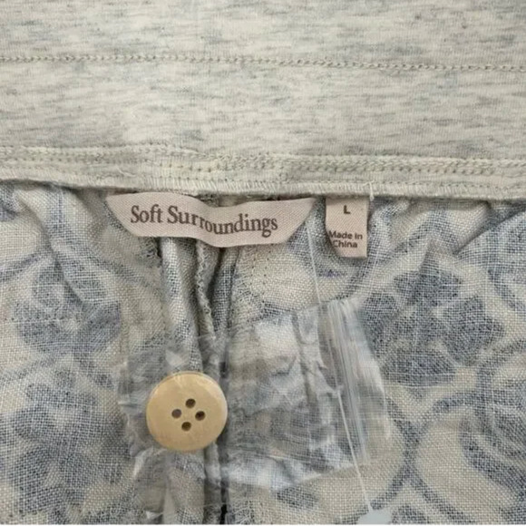 Soft Surroundings Aliso Point 100% Linen Wide Leg Pants NWT Large - Picture 6 of 12